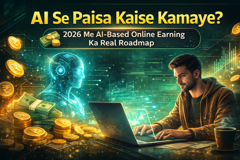 AI se paisa kaise kamaye – 2026 me AI based online earning roadmap