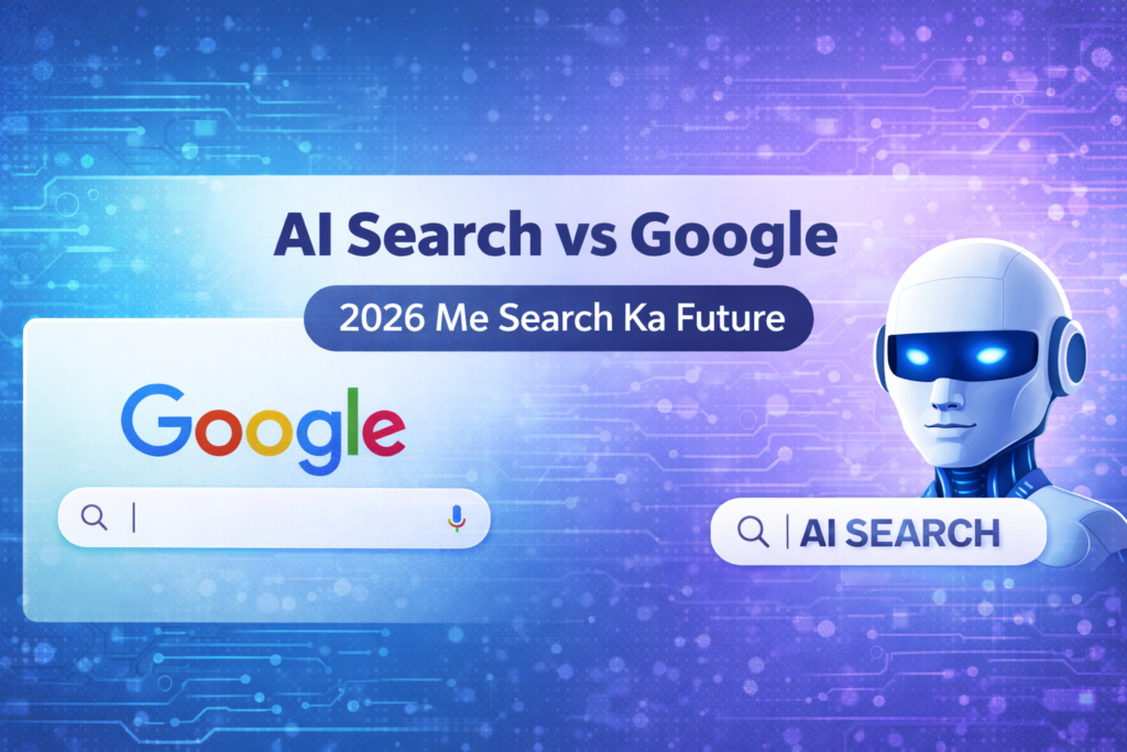 AI Search vs Google ka comparison jo 2026 me search ka future dikhata hai