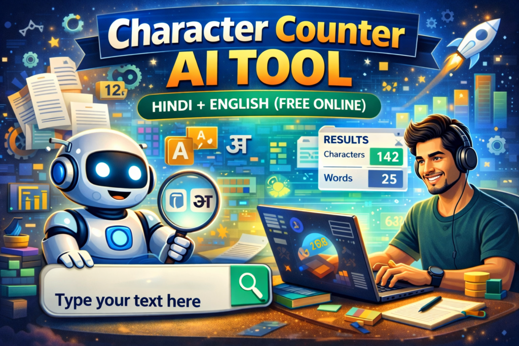 Character Counter AI Tool Hindi aur English text ke liye free online