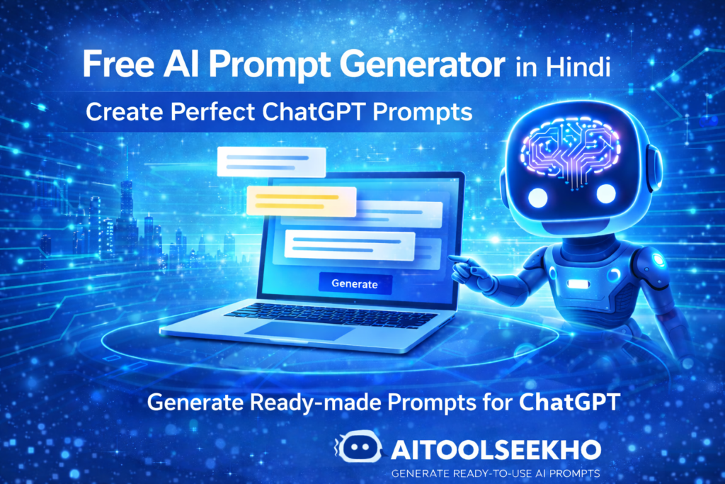 Free AI Prompt Generator tool interface for creating ready-made ChatGPT prompts