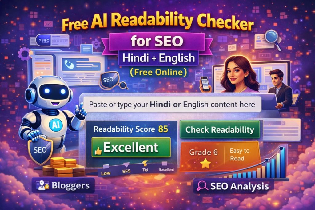 Free AI Readability Checker for SEO Hindi English