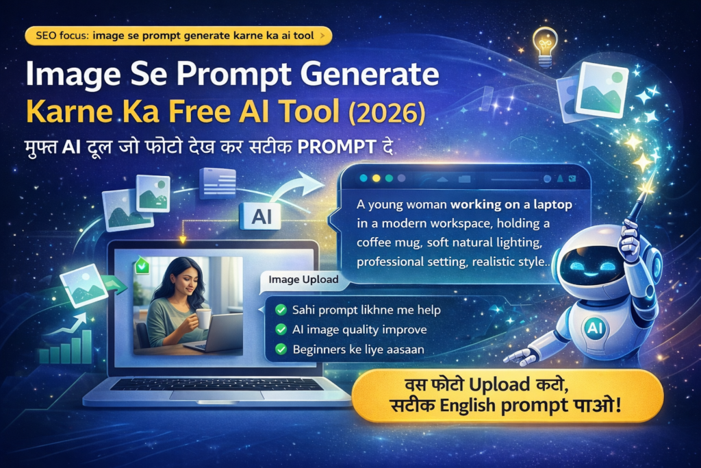 image se prompt generate karne ka free ai tool jo photo se exact ai prompt banata hai