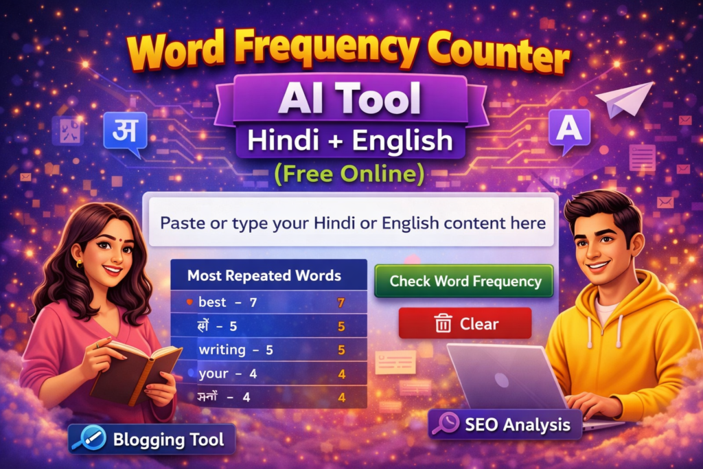 Word Frequency Counter AI Tool Hindi English Free Online